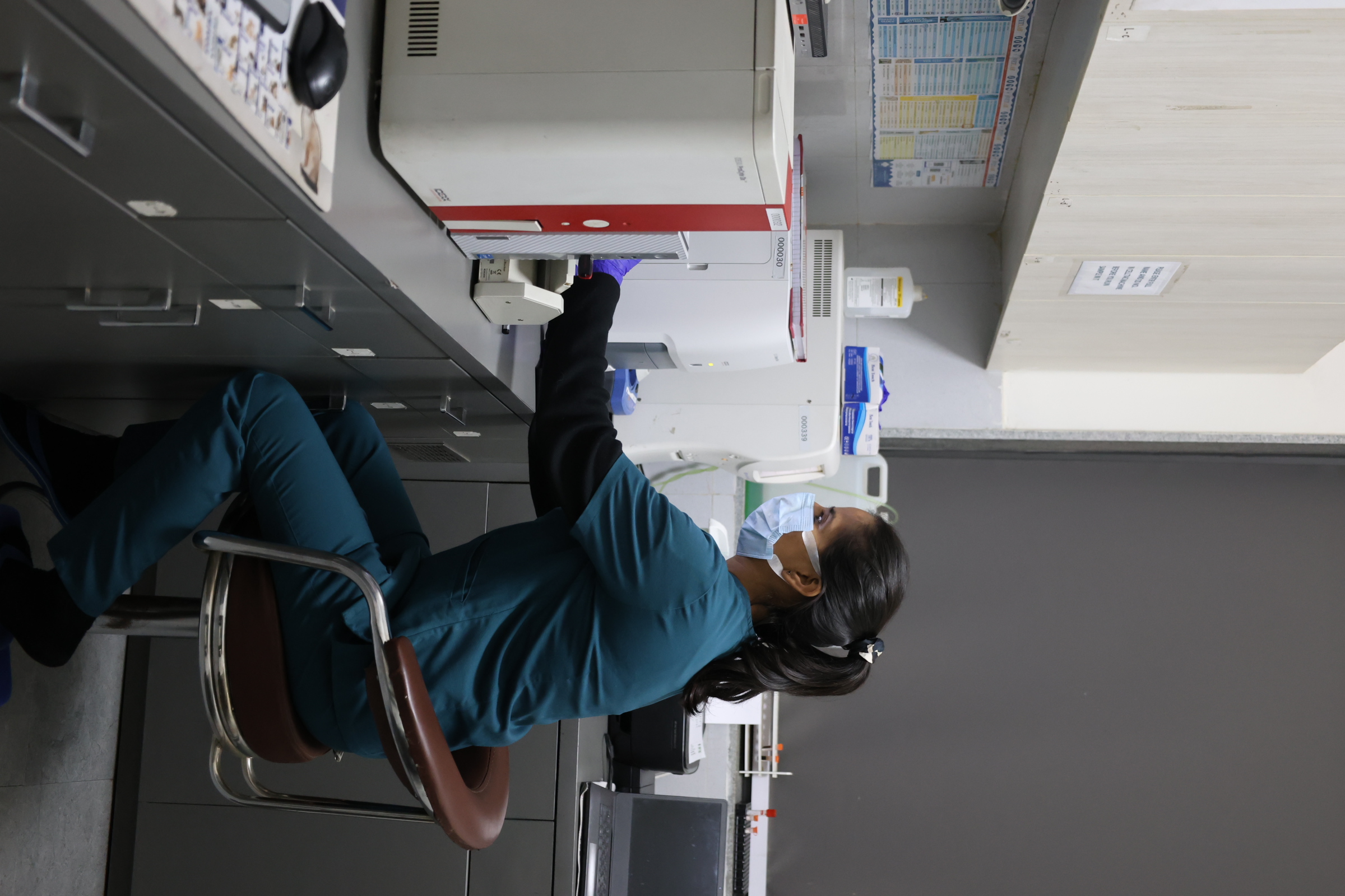 Lab Technician at Work